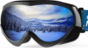 OutdoorMaster Kids Ski Goggles - Helmet Compatible Snow Goggles for Boys & Girls with 100% UV Protection