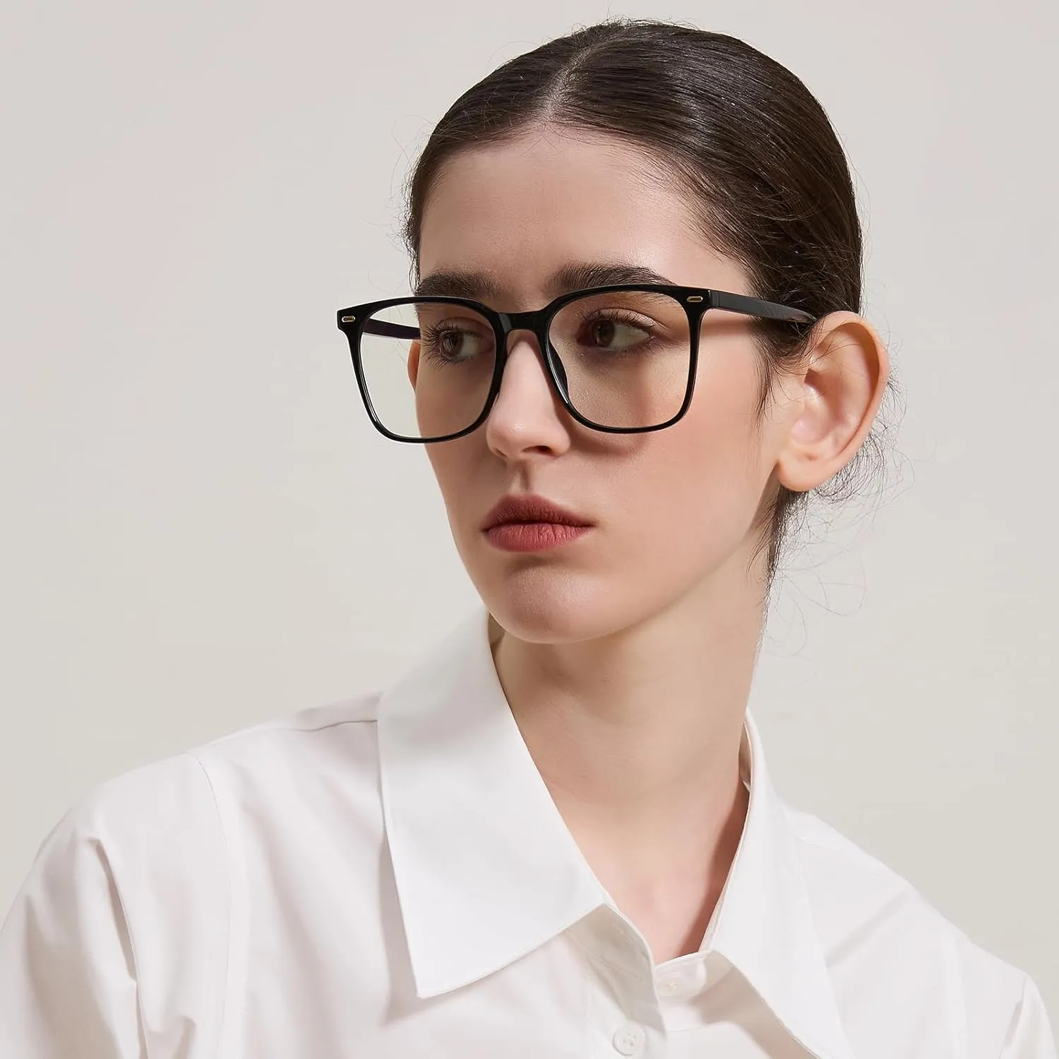 Oversized Square Blue Light Blocking Glasses for Women Men, Anti-Fatigue Computer Monitor Gaming Glasses Reduce Eye Strain(Black)