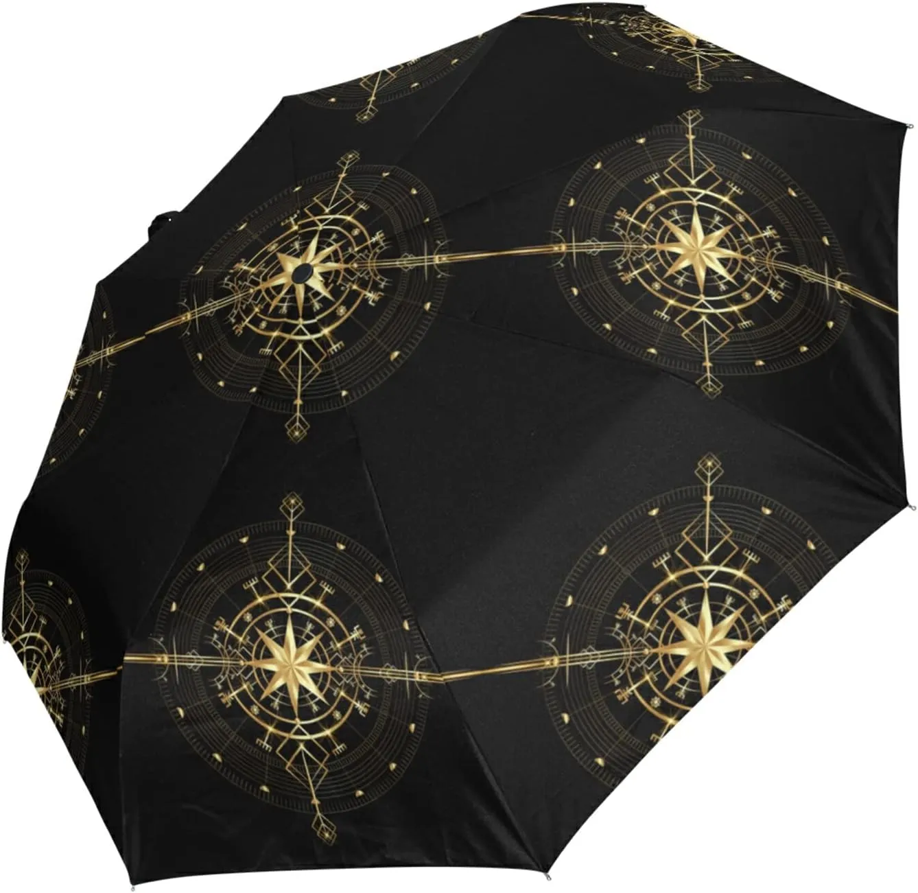 Oyihfvs Automatic Windproof Waterproof Umbrella, Folding Umbrella Reinforced Portable Automatic Compact Anti-UV Sun rain Auto Open/Close