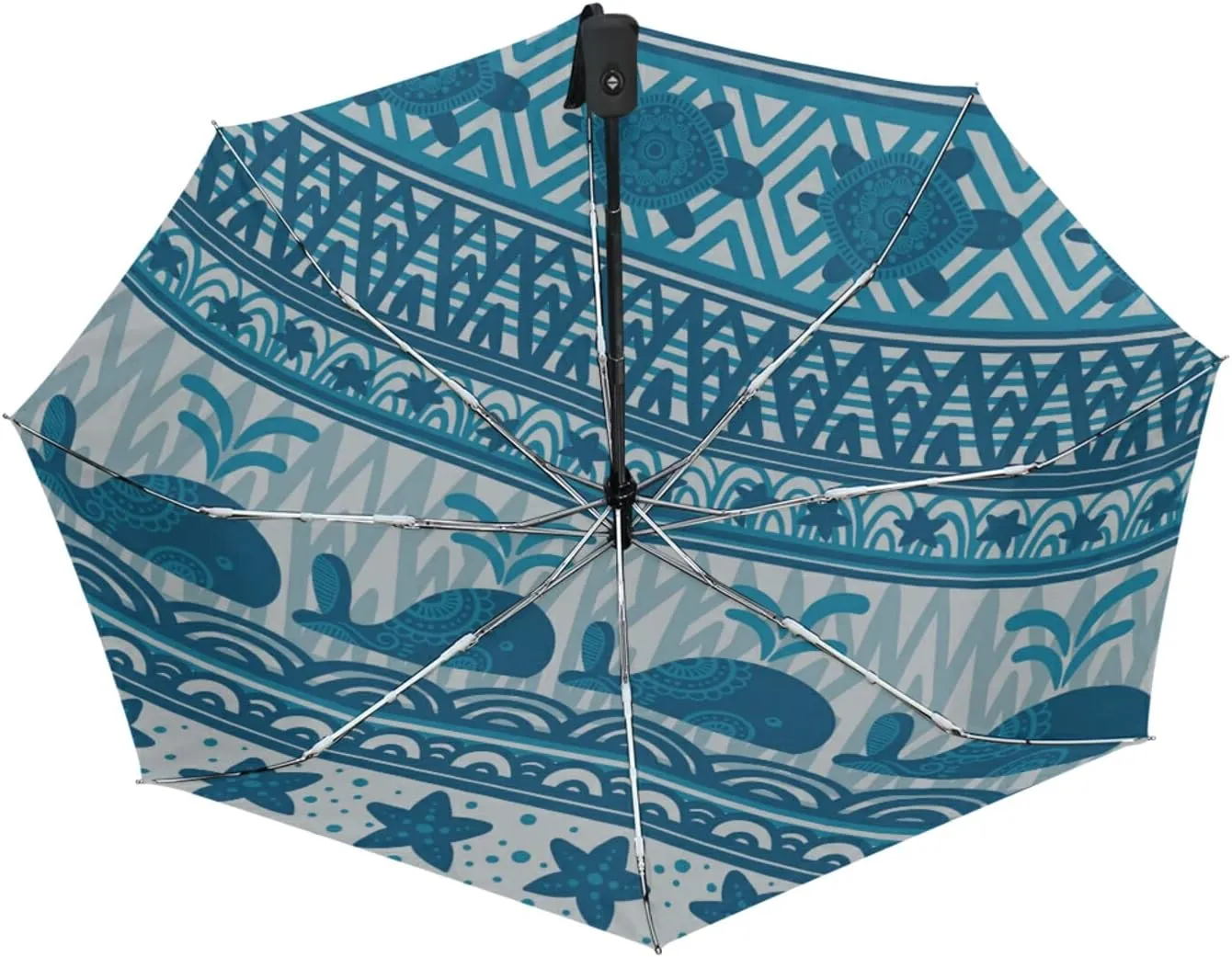 Oyihfvs Automatic Windproof Waterproof Umbrella, Folding Umbrella Reinforced Portable Automatic Compact Anti-UV Sun rain Auto Open/Close
