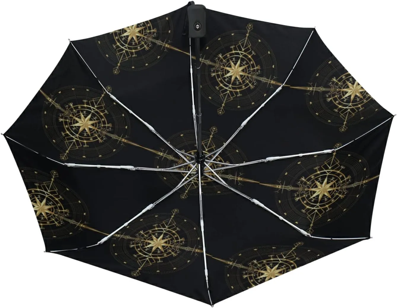 Oyihfvs Automatic Windproof Waterproof Umbrella, Folding Umbrella Reinforced Portable Automatic Compact Anti-UV Sun rain Auto Open/Close