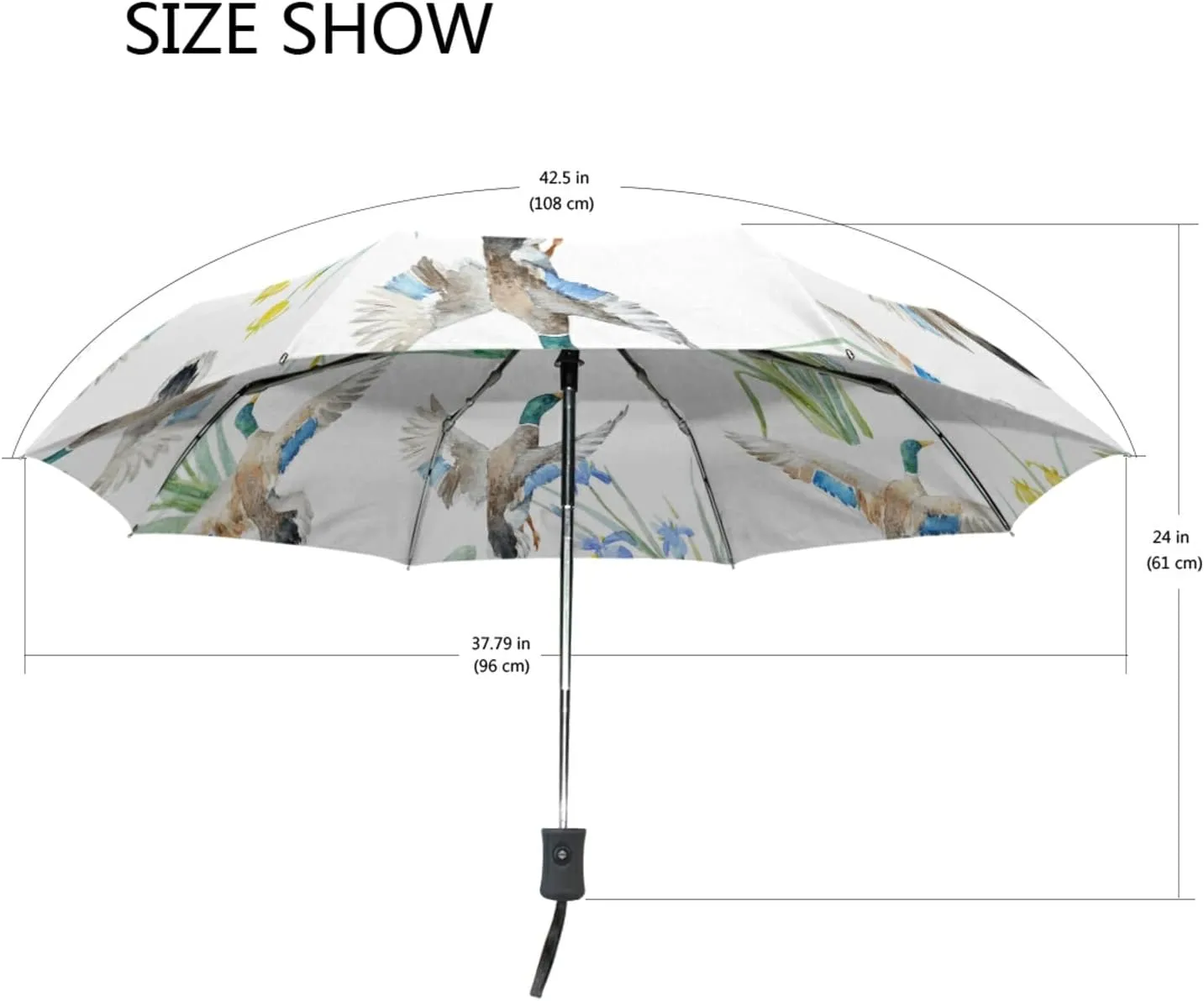 Oyihfvs Automatic Windproof Waterproof Umbrella, Folding Umbrella Reinforced Portable Automatic Compact Anti-UV Sun rain Auto Open/Close