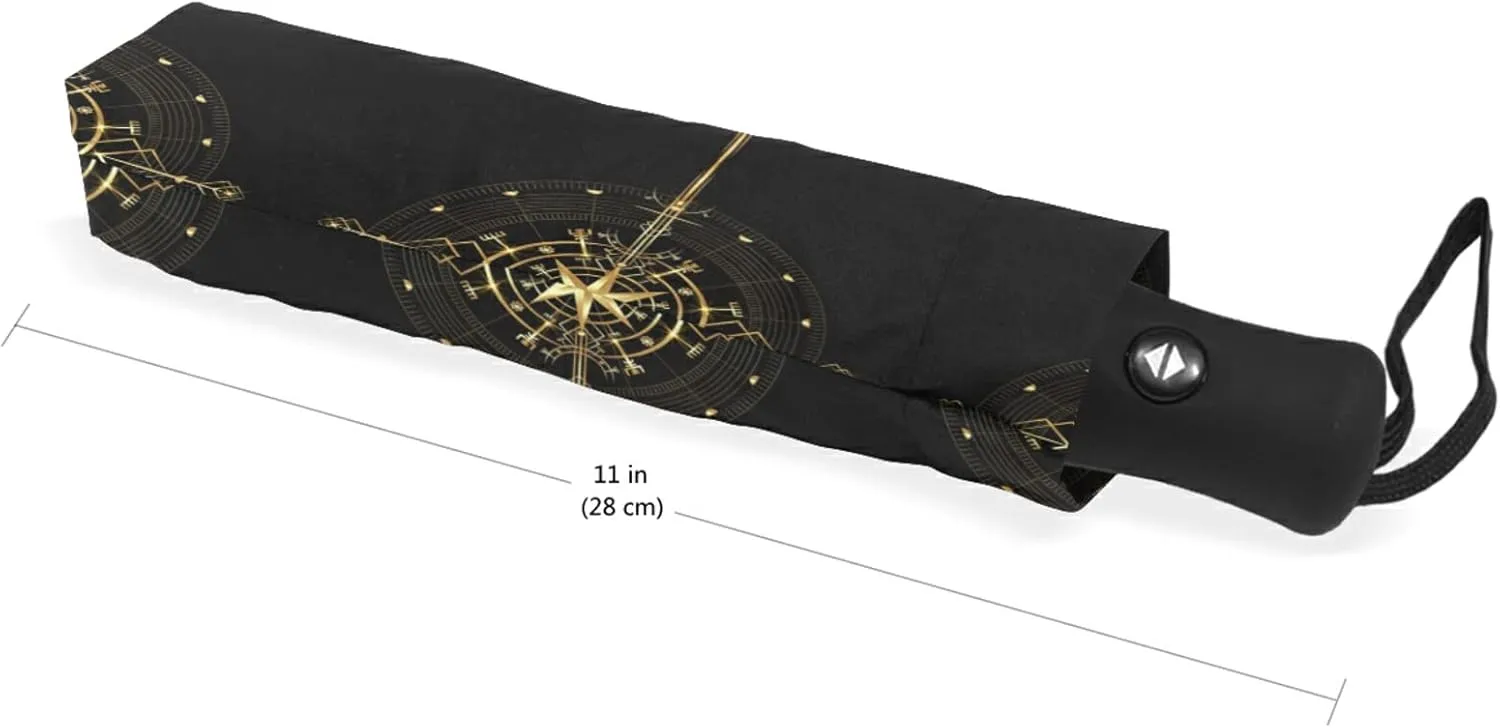 Oyihfvs Automatic Windproof Waterproof Umbrella, Folding Umbrella Reinforced Portable Automatic Compact Anti-UV Sun rain Auto Open/Close