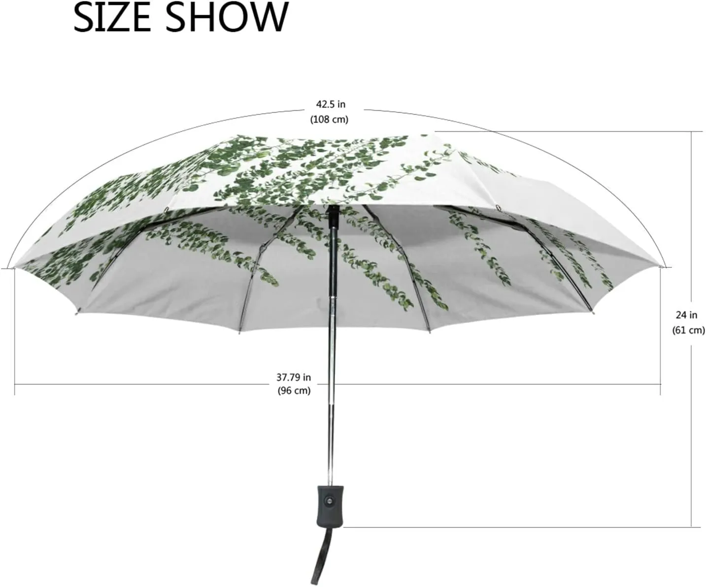 Oyihfvs Automatic Windproof Waterproof Umbrella, Folding Umbrella Reinforced Portable Automatic Compact Anti-UV Sun rain Auto Open/Close