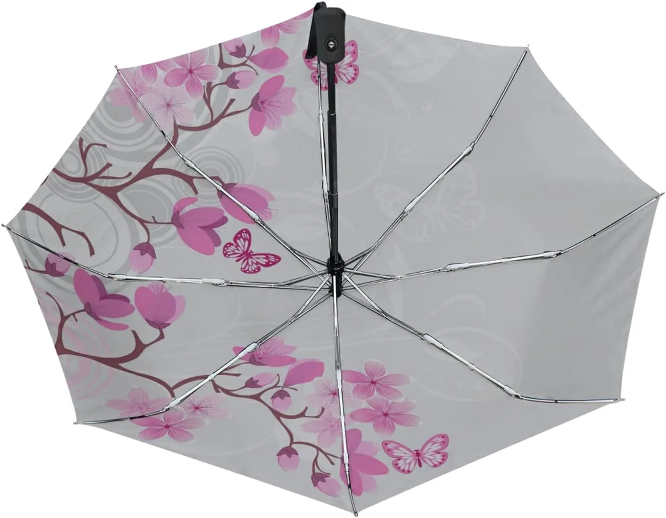 Oyihfvs Automatic Windproof Waterproof Umbrella, Folding Umbrella Reinforced Portable Automatic Compact Anti-UV Sun rain Auto Open/Close
