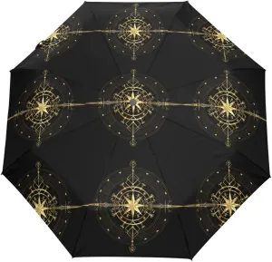 Oyihfvs Automatic Windproof Waterproof Umbrella, Folding Umbrella Reinforced Portable Automatic Compact Anti-UV Sun rain Auto Open/Close