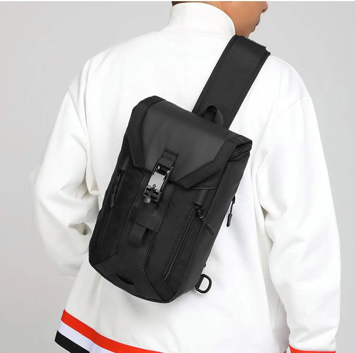 OZUKO Sling Backpack USB Anti-Theft Men'S Chest Bag Casual Shoulder Bag（Camouflage）