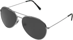 Panama Jack Men's Polarized Smoke Aviator Sunglasses, Shiny Gunmetal, 57