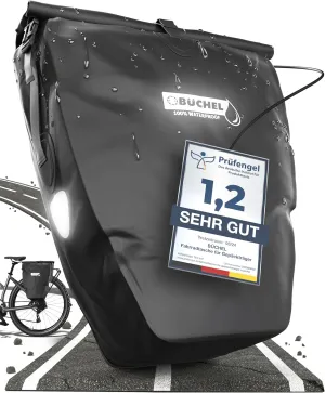 Pannier Rack Bag 26L Volume I Large Capacity Bike Bag 100% Waterproof, Bicycle Panniers Rear Rack Bag for Grocery Touring Cycling I Big Rear Bag, Bike Saddle Bag, Commuter Long Cycling Trip