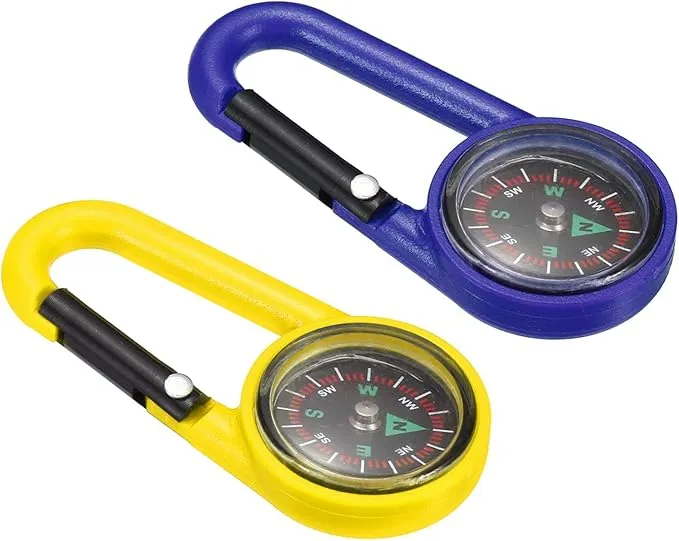 PATIKIL Keychain Compass, Pocket Camping Compass with Buckle for Outdoor Hunting Travelling