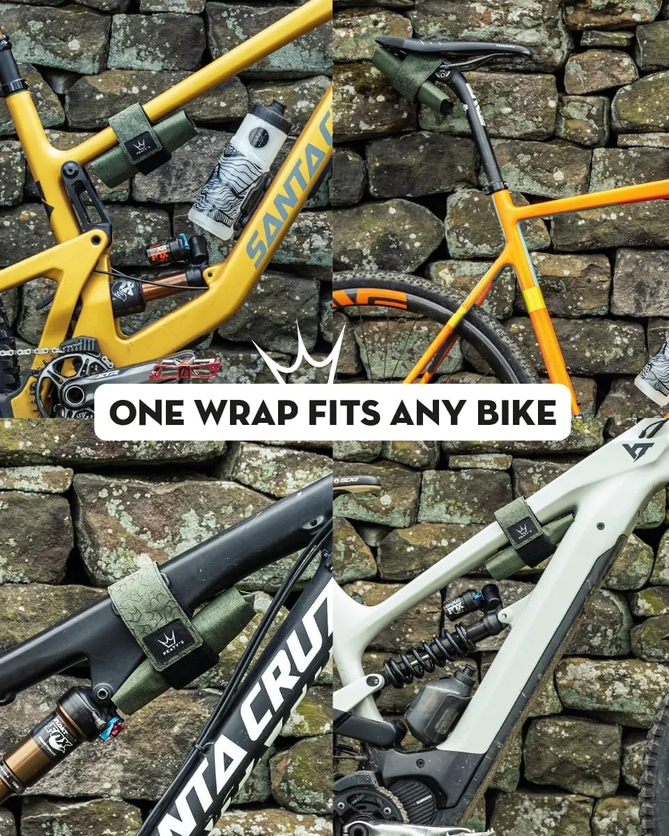 Peaty's Holdfast Trail Tool Wrap - Super Secure, No Slip or Rattle, Modular Design, Waterproof, Storage Frame Bag with Zip Pouch Pocket, Fits Anywhere, for MTB Road Gravel Ebike Mountain Bike - Grey