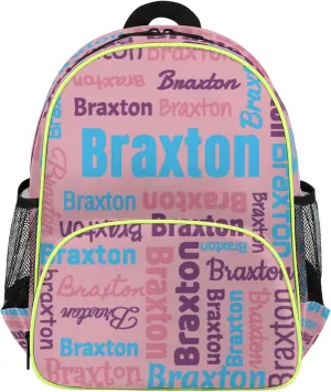 Personalized Backpacks with Name Customized Shoulder Bag Gifts for Women Men Waterproof Travel Casual Backpack 14.2in, Pink