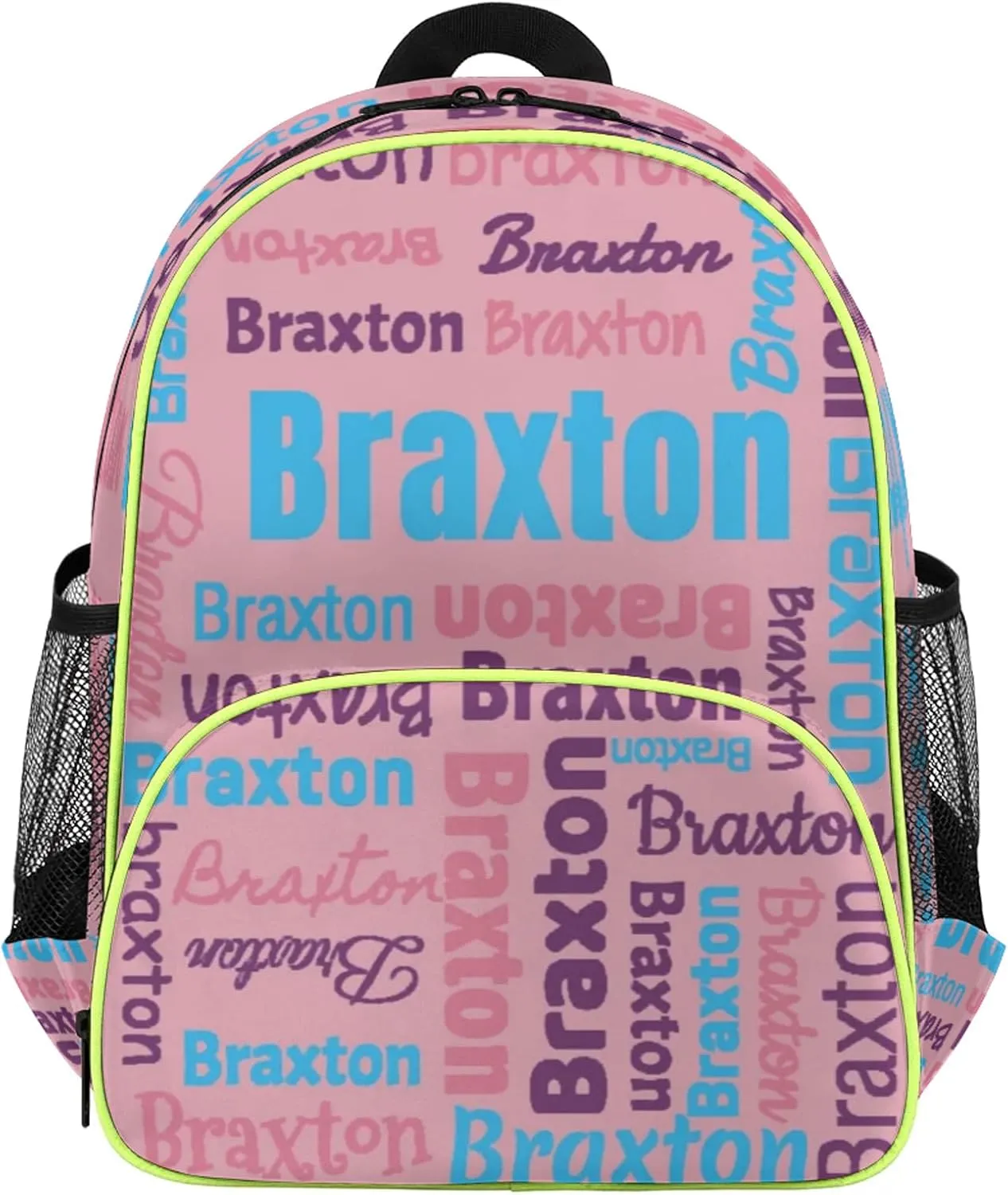 Personalized Backpacks with Name Customized Shoulder Bag Gifts for Women Men Waterproof Travel Casual Backpack 14.2in, Pink