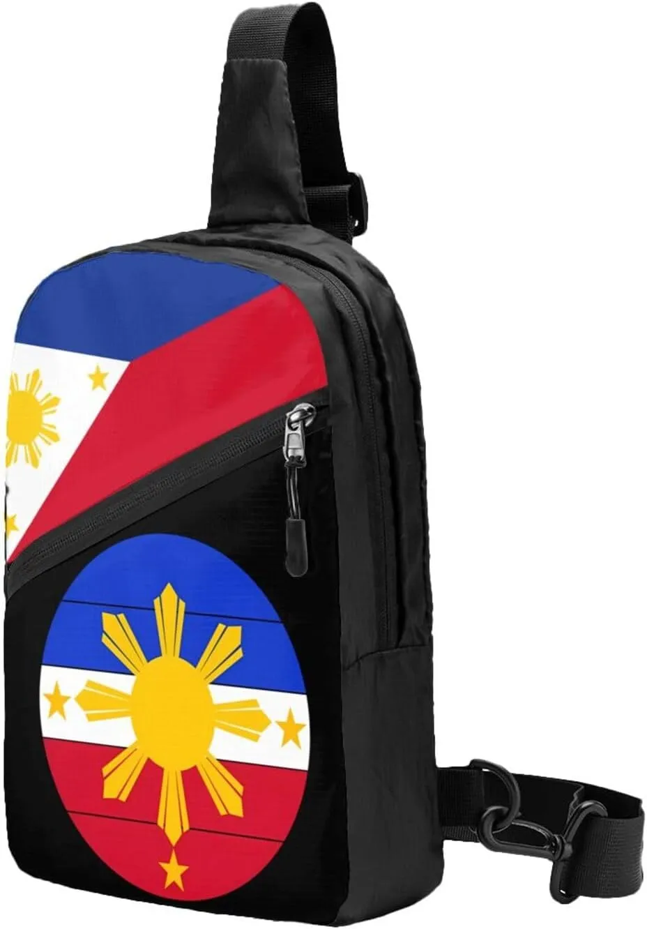 Philippines Sun and Stars Flag Packable Crossbody Bag Portable Sling Bags Foldable Travel Daypack Reusable Sports Shoulder Backpack Diagonally Chest Bag for Workout