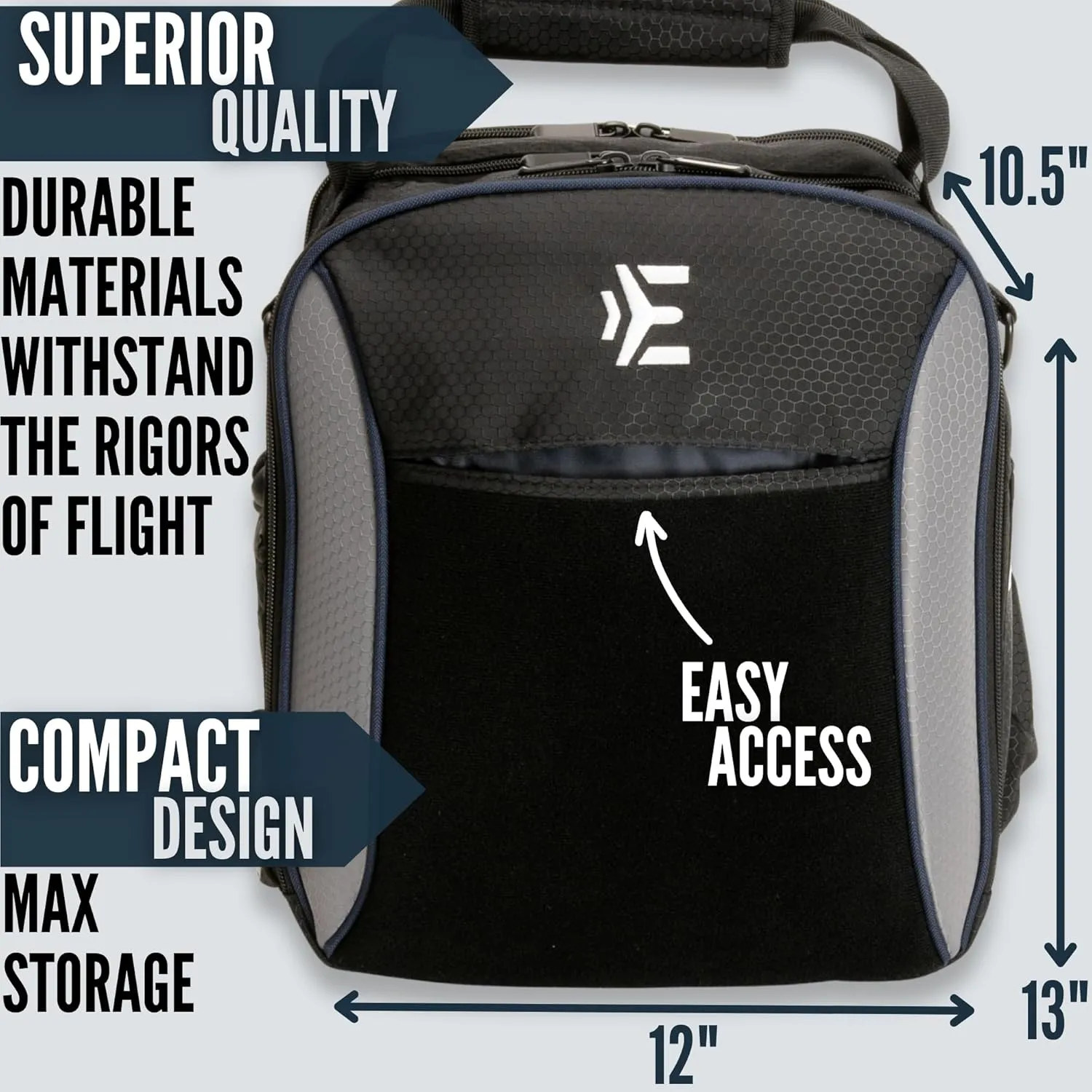 Pilot Bag - The Venture Flight Bag For Pilots - Fits All Aviation Travel Gear Including Your Pilot Kneeboard, Ipad, And Aviation Headset