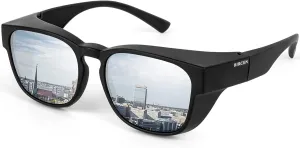 Polarized Fit Over Sunglasses: Wrap Around Over Glasses Sunglass for Men Women UV Protection