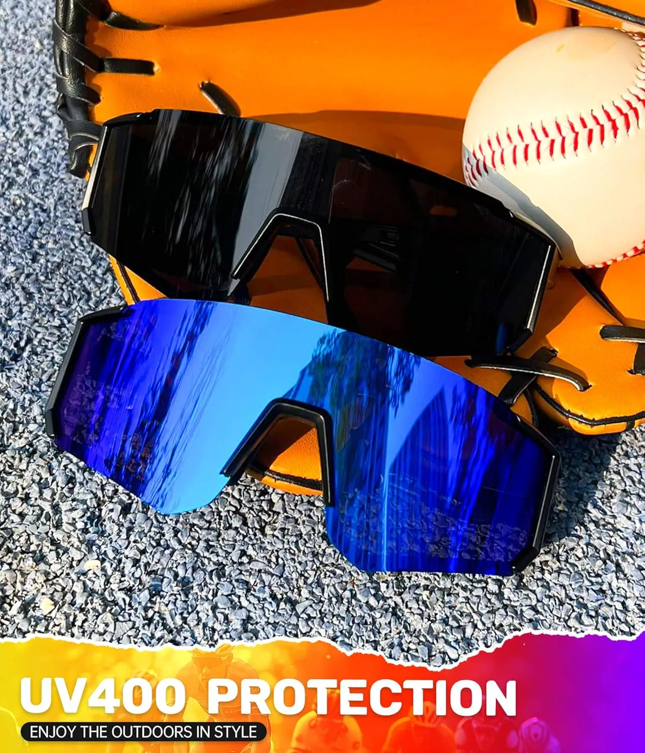 Polarized Sunglasses for Men and Women, Windproof UV400 Protection Sunglasses Designed for Cycling, Fishing
