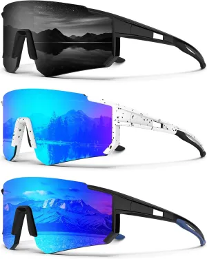Polarized Sunglasses for Men and Women, Windproof UV400 Protection Sunglasses Designed for Cycling, Fishing
