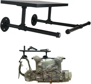 Police Gear Rack,Heavy-Dut Body Armor Stand,Tactical Gear Wall Moun,Upgraded Tactical Gear Stand Be Suitable for Helmet、 Vest 、Belt (Black)