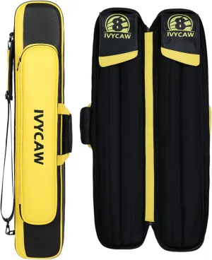 Pool Cue Case 4x8 Pool Stick Case Holds 4 Butts and 8 Shafts Billiards Cue Sitck Carrying Cases with Large Front Accessories Pockets，Soft Billiard Cue Backpack for Men and Women