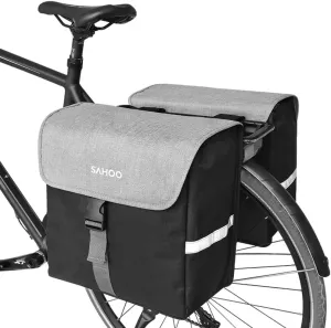 Portable Bicycle Duffel Bag, 40L Large Capacity Waterproof Bicycle Trunk Bag, Bicycle Back Seat Saddle Bag for Grocery Shopping Commuting Long Distance Cycling Travel