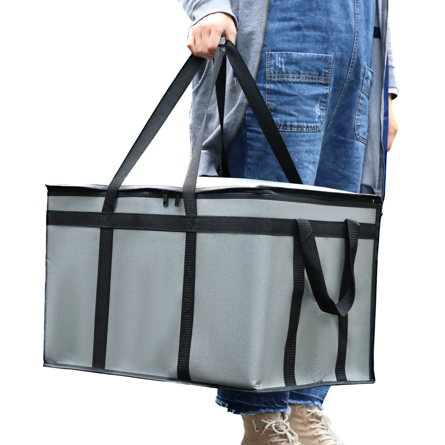 Premium Insulated XXL Food Warmer Bag - 23x14x15 inches Waterproof Catering Supply Bag for Hot Food Delivery - Uber Eats and Doordash