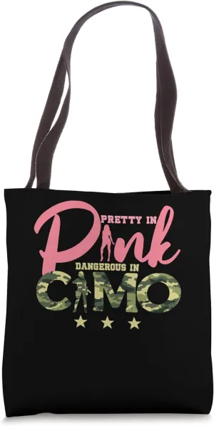 Pretty Pink Dangerous in Camo, Hunting Hobby Tote Bag