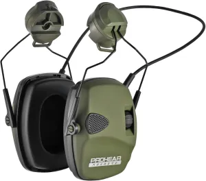 PROHEAR Arc Rail Adapter for Helmet Shooting Ear Protection Earmuffs, NRR 23dB Noise Reduction Hearing Protection for Hunting, Green