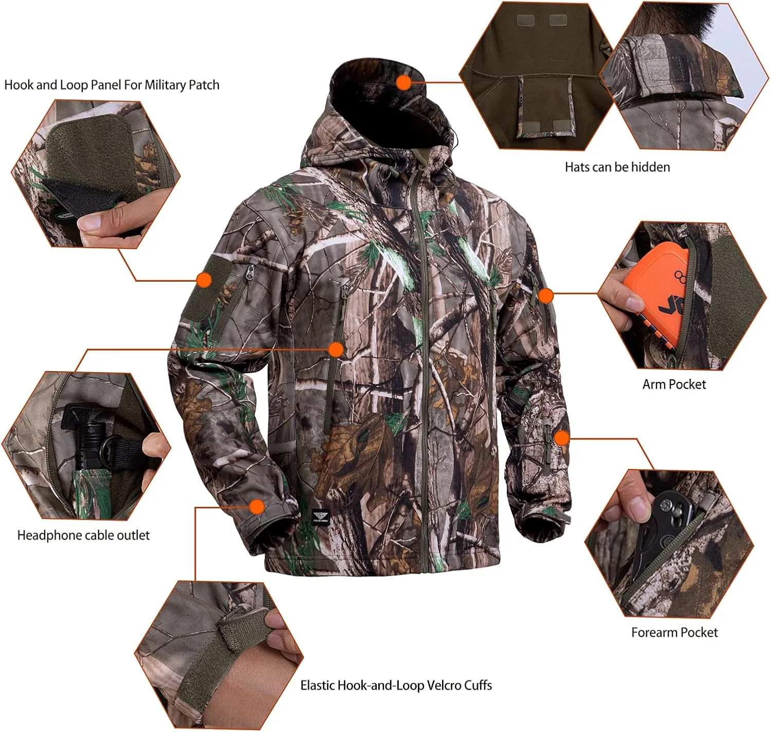 Quiet Hunting Clothes Suit Clothing Gear Camouflage Hoodie Jacket Pants
