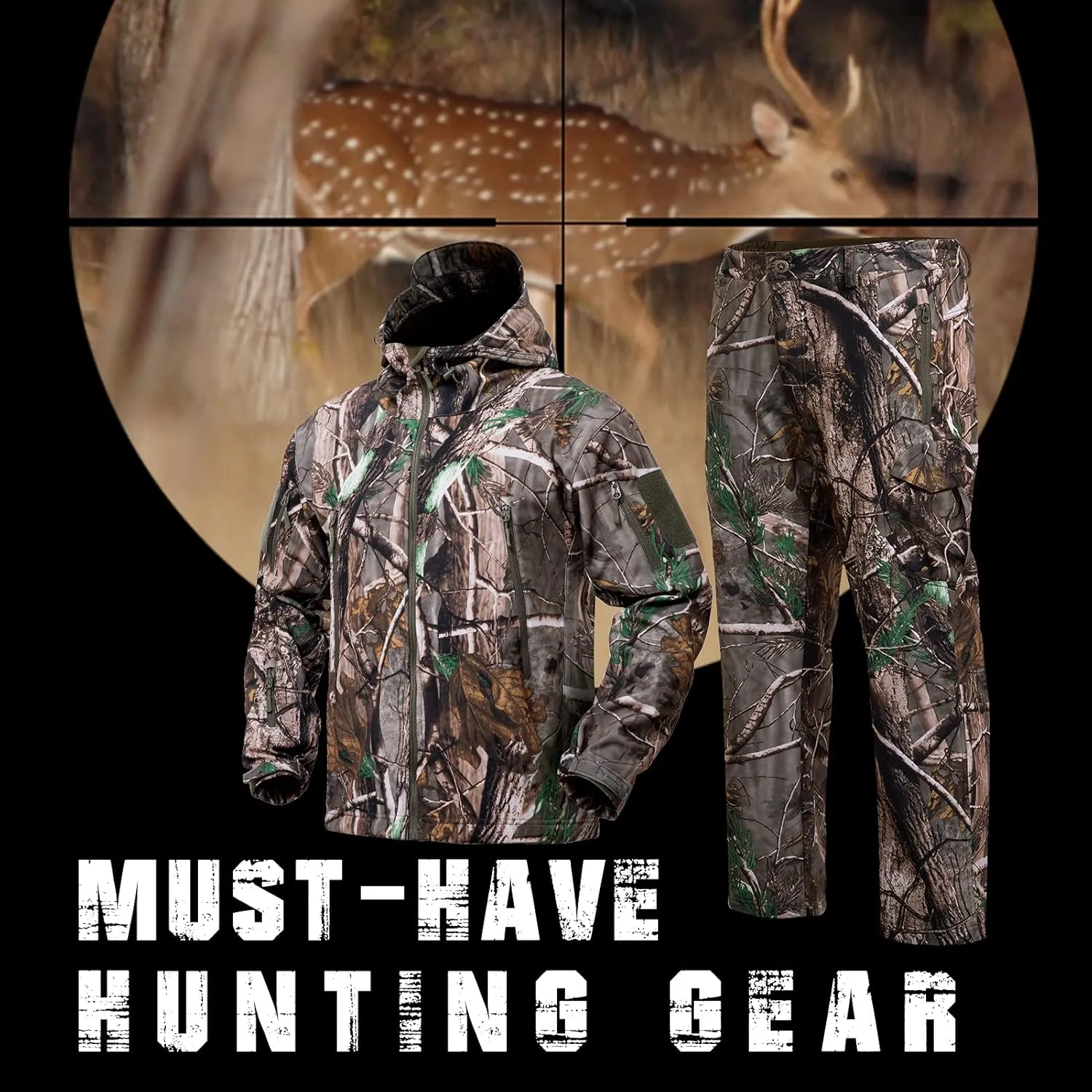 Quiet Hunting Clothes Suit Clothing Gear Camouflage Hoodie Jacket Pants