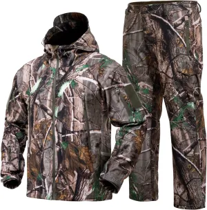 Quiet Hunting Clothes Suit Clothing Gear Camouflage Hoodie Jacket Pants