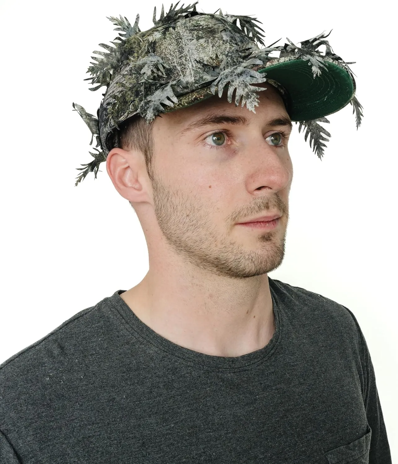 QuikCamo Lightweight 3D Leafy Camo Face Mask & Hat for Hunting, OSFM Adjustable Camouflage Hat, Mossy Oak & Realtree