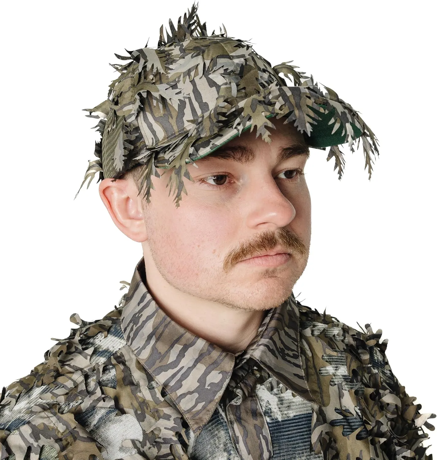 QuikCamo Lightweight 3D Leafy Camo Face Mask & Hat for Hunting, OSFM Adjustable Camouflage Hat, Mossy Oak & Realtree