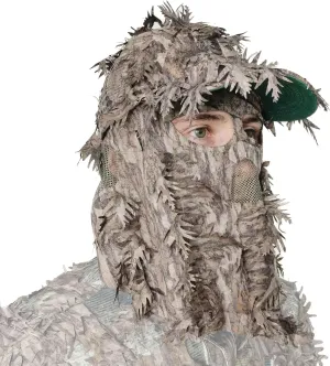 QuikCamo Lightweight 3D Leafy Camo Face Mask & Hat for Hunting, OSFM Adjustable Camouflage Hat, Mossy Oak & Realtree