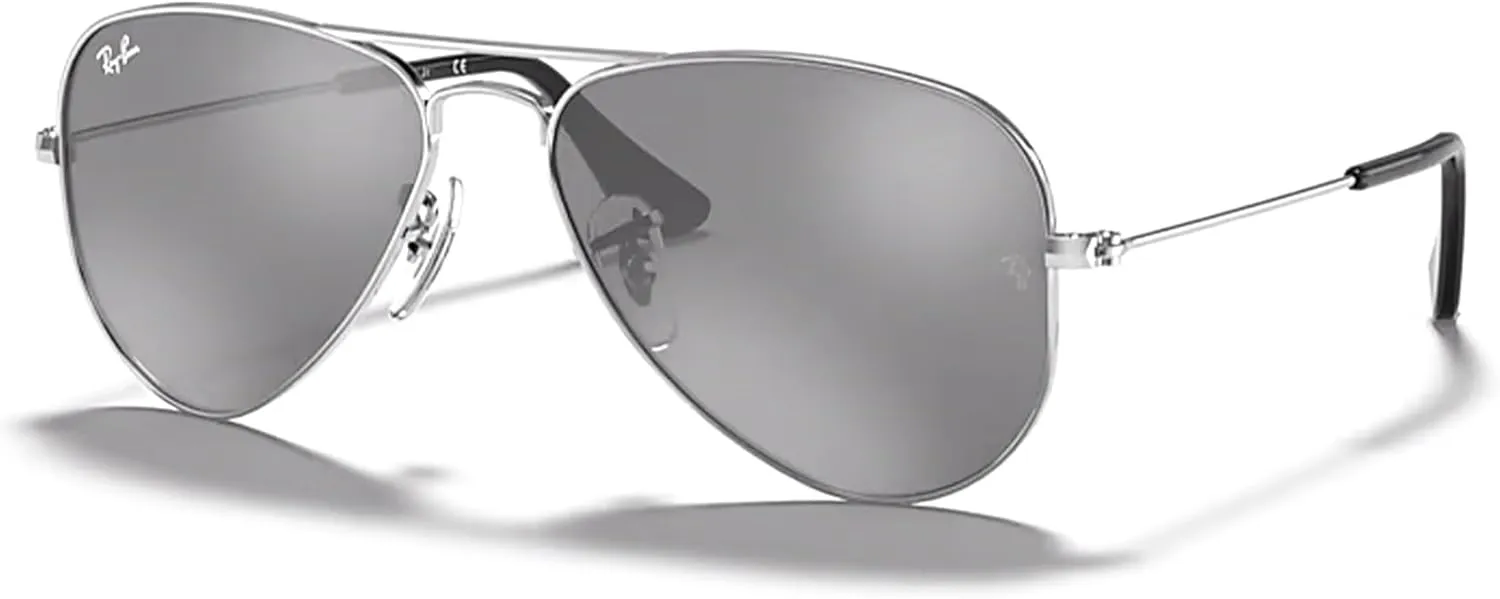 Ray-Ban Junior Kids' Aviator RJ9506S Aviator Sunglasses for Junior Kids'   BUNDLE With Designer iWear Eyewear Kit