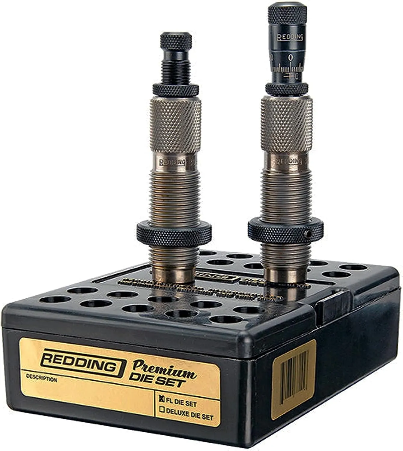 REDDING Premium Series Die Set for 6mm Creedmoor Cartridges | Durable Reloading Dies with Cartridge Loading Block - Full Length Die Set
