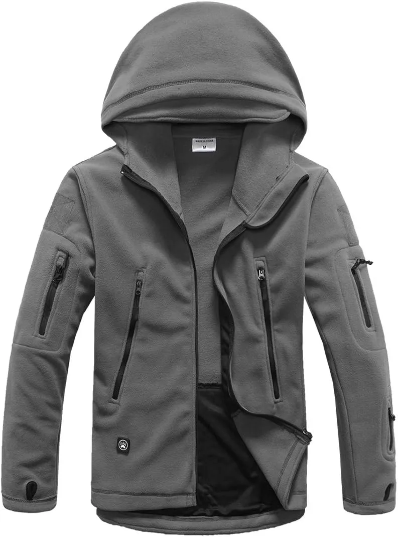 ReFire Gear Men's Warm Military Tactical Sport Fleece Hoodie Jacket