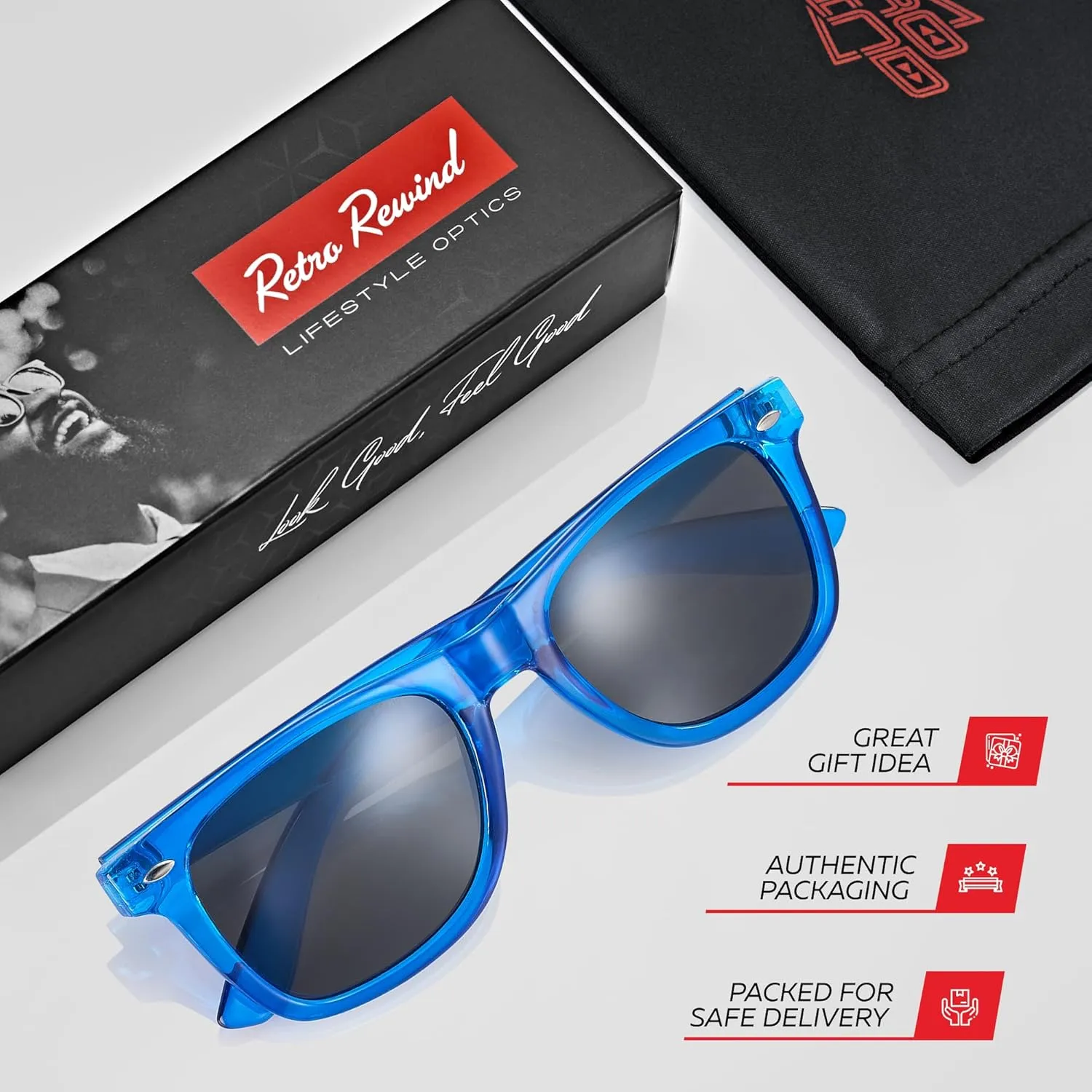 Retro Rewind Translucent Frame Colorful Neon 80s Mirrored Sunglasses for Men Women