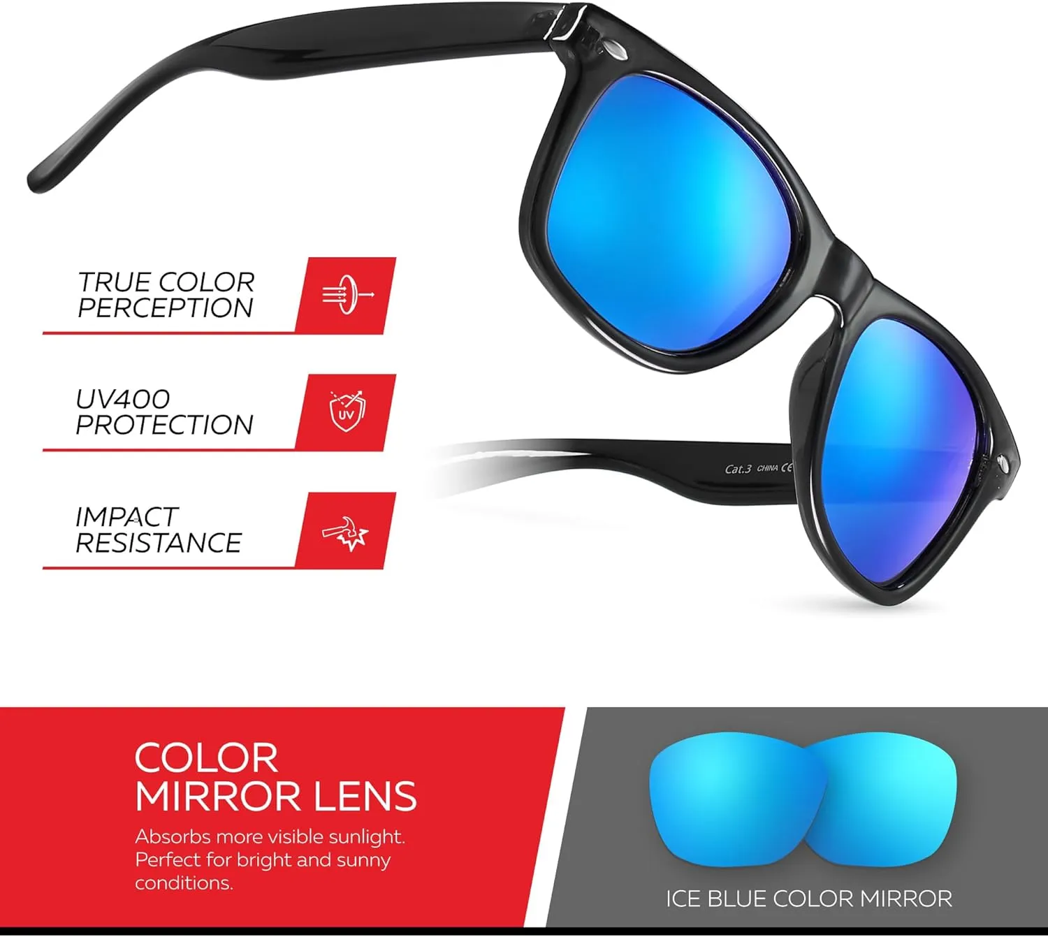Retro Rewind Translucent Frame Colorful Neon 80s Mirrored Sunglasses for Men Women