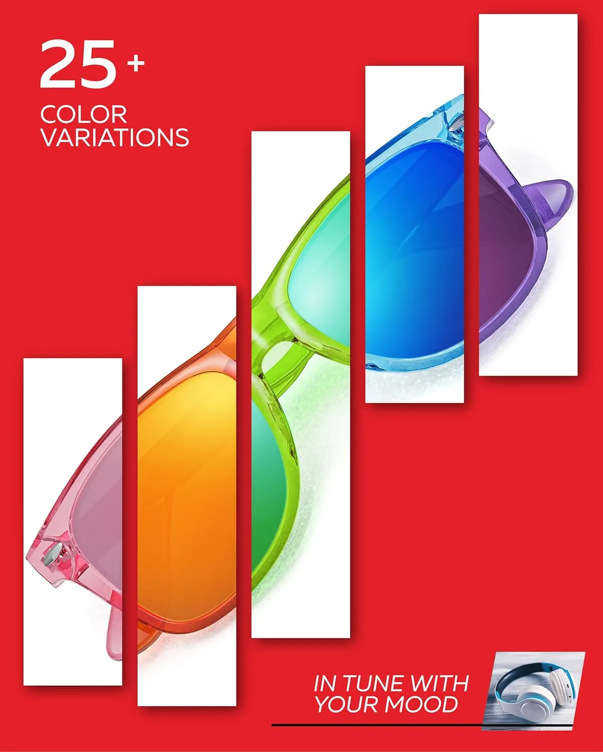 Retro Rewind Translucent Frame Colorful Neon 80s Mirrored Sunglasses for Men Women