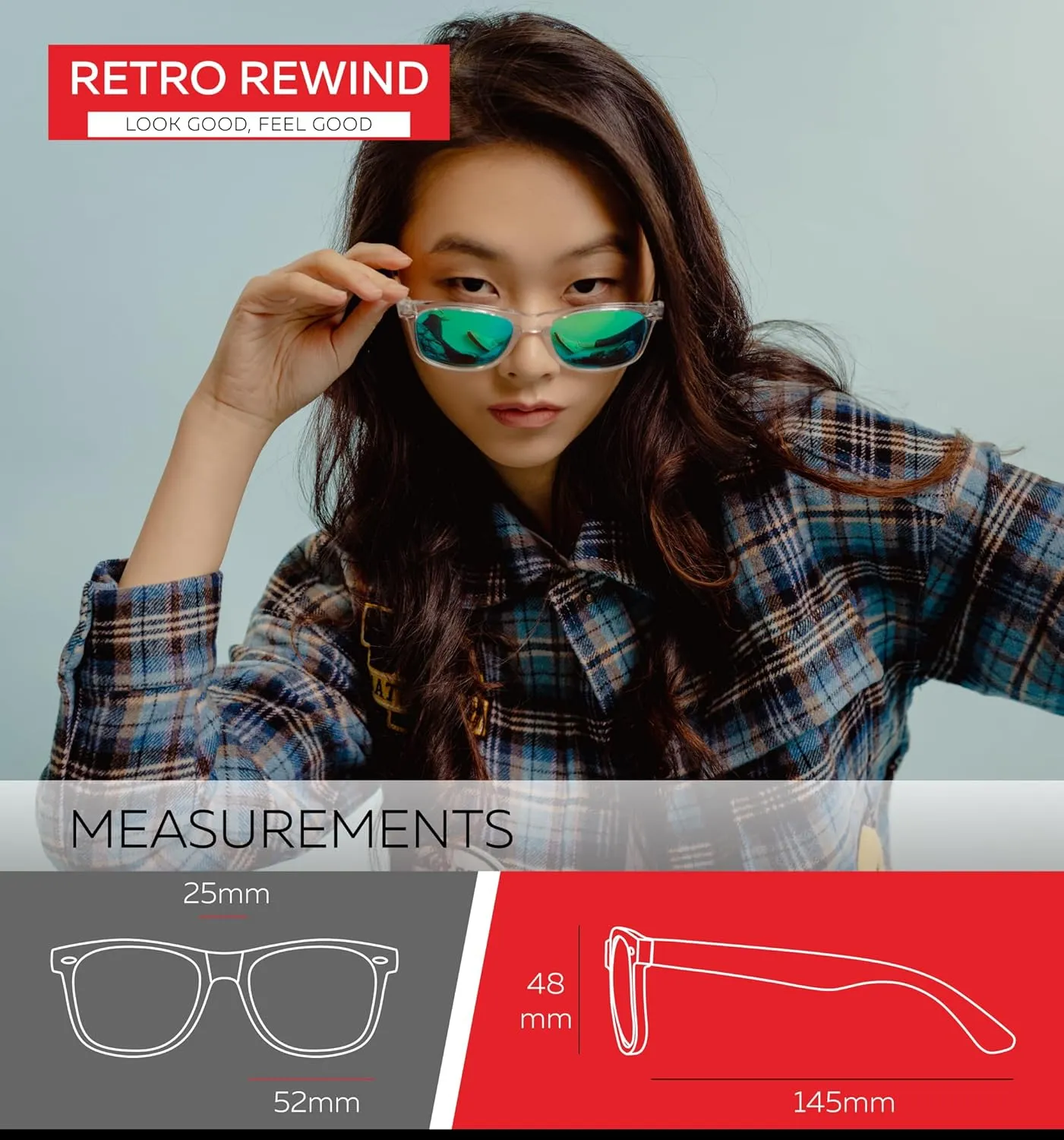 Retro Rewind Translucent Frame Colorful Neon 80s Mirrored Sunglasses for Men Women