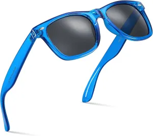 Retro Rewind Translucent Frame Colorful Neon 80s Mirrored Sunglasses for Men Women