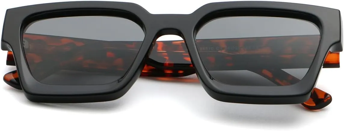 Retro Square Frame Sunglasses Thick Cp Acetate Temple Polarized Sun Glasses Uv400 Unisex Sun Shades