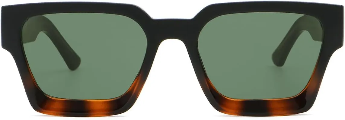 Retro Square Frame Sunglasses Thick Cp Acetate Temple Polarized Sun Glasses Uv400 Unisex Sun Shades