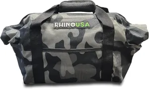 Rhino USA Heavy Duty Recovery Gear Storage Bag - Ultimate Recovery Kit Equipment Bag For Off-Road Gear and 4x4 Accessories - Fits Tow Straps, Shackles, Snatch Block, and UTV Accessories (Camouflage)