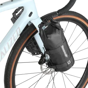 Rhinowalk Bike Front Fork Bag - Waterproof Pannier Saddle Bag - 4L for Mountain & Road Bikes - Black