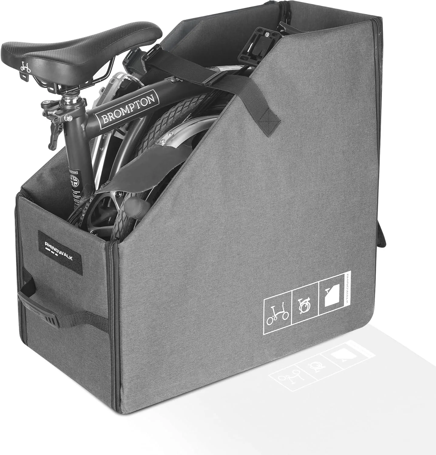 Rhinowalk Folding Bicycle Organizer, Foldable Car Trunk Organizer for Bicycle Transportation, Bicycle Travel Bag, Box for Brompton Folding Bicycle