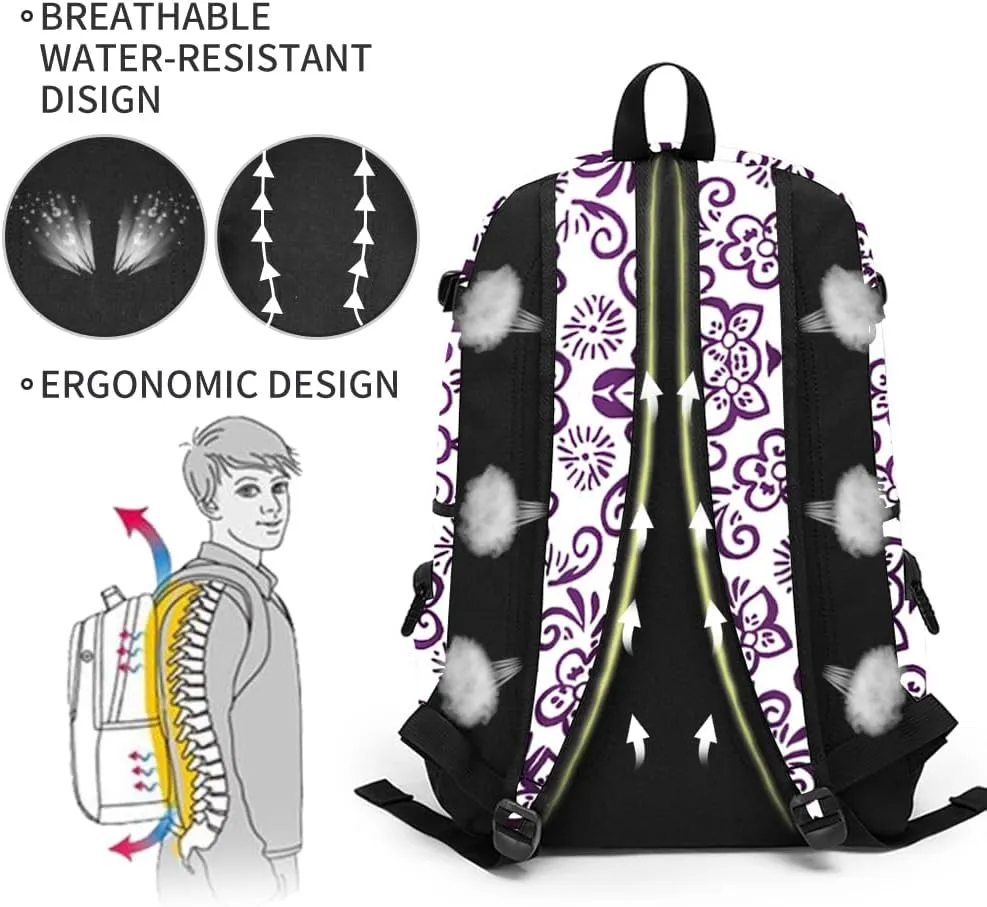 rickyh style School Backpack Travel Bag for Men & Women Lightweight College Back Pack with Laptop Compartmen