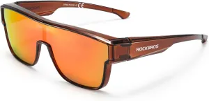 ROCKBROS Polarized Fit Over Glasses Sunglasses 100% UV400 Protection for Men Women,Wrap Around Sunglasses for Driving Cycling