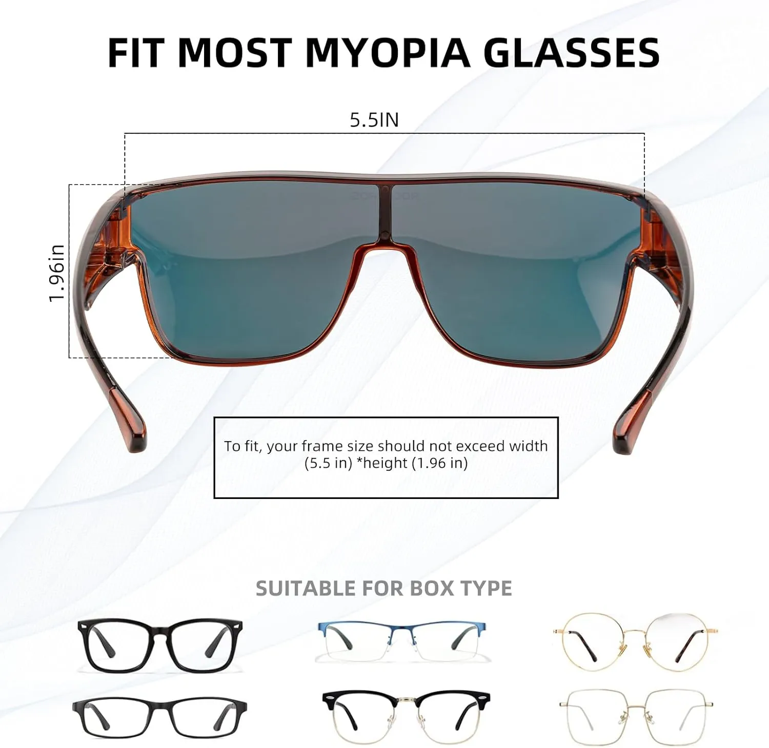 ROCKBROS Polarized Fit Over Glasses Sunglasses 100% UV400 Protection for Men Women,Wrap Around Sunglasses for Driving Cycling